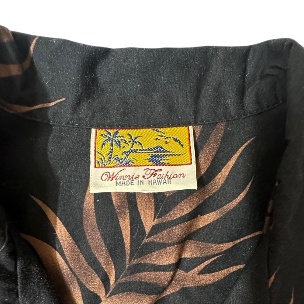 Vintage Winnie Fashion | Men’s 100% Cotton Black Floral Hawaiian S/S Shirt Sz XL - Picture 2 of 6
